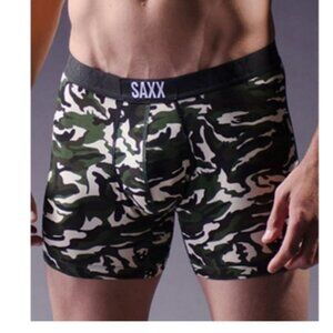 SAXX Underwear VIBE Modern Fit Boxer Soft Viscose Fabric Camo NEW